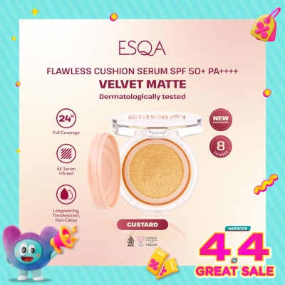 ESQA - Esqa Flawless Cushion Serum SPF 50+ PA++++ Velvet Matte Custard 15g