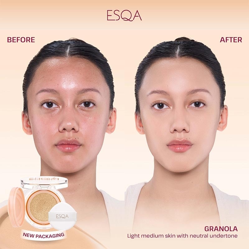 Esqa Flawless Cushion Serum SPF 50+ PA++++ Velvet Matte Granola 15g