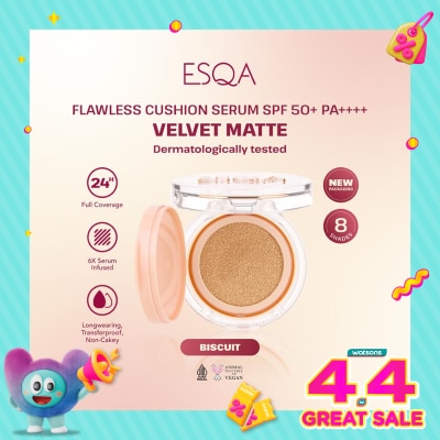 ESQA - Esqa Flawless Cushion Serum SPF 50+ PA++++ Velvet Matte Biscuit 15g