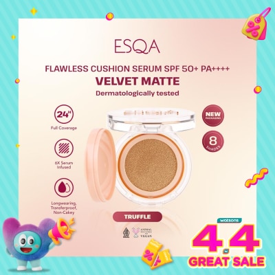 ESQA - Esqa Flawless Cushion Serum SPF 50+ PA++++ Velvet Matte Truffle 15g