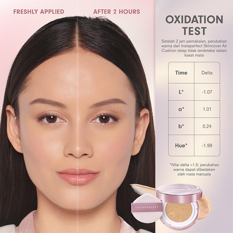 Instaperfect Skincover Air Cushion Special Edition W34 Warm Beige SPF 50++++ 11g - Make Up Cushion Foundation Semi Matte Finish (Real Skin Buildable Coverage Transferproof Non Comedogenic)