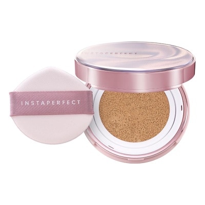 INSTAPERFECT Instaperfect Skincover Air Cushion Special Edition W44 Golden Sand SPF 50++++ 11g - Make Up Cushion Foundation Semi Matte Finish (Real Skin Buildable Coverage Transferproof Non Comedogenic)