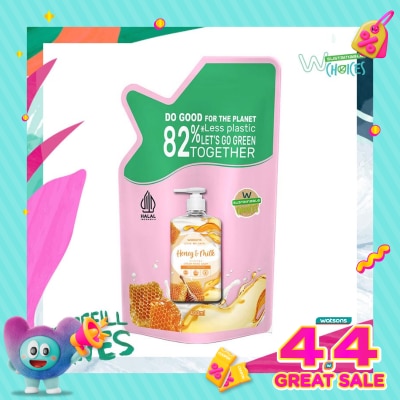 WATSONS - Honey & Milk Cream Refill Hand Wash 400ml - Sabun Cuci Tangan