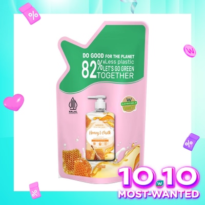 WATSONS Honey & Milk Cream Refill Hand Wash 400ml - Sabun Cuci Tangan