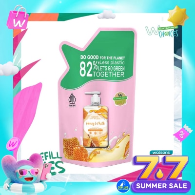 WATSONS - Honey & Milk Cream Refill Hand Wash 400ml - Sabun Cuci Tangan