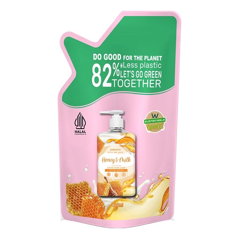 Honey & Milk Cream Refill Hand Wash 400ml - Sabun Cuci Tangan