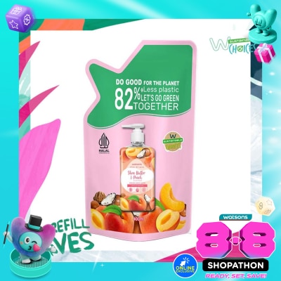WATSONS COLLECTION - Shea Butter & Peach Cream Refill Hand Wash 400ml - Sabun Cuci Tangan image