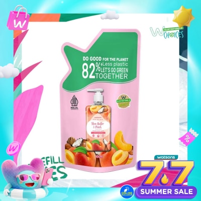 WATSONS - Shea Butter & Peach Cream Refill Hand Wash 400ml  - Sabun Cuci Tangan