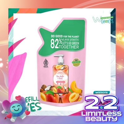 WATSONS Shea Butter & Peach Cream Refill Hand Wash 400ml  - Sabun Cuci Tangan