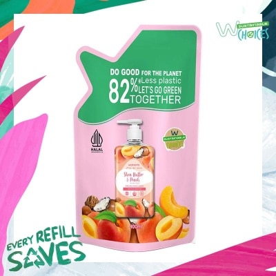 WATSONS Shea Butter & Peach Cream Refill Hand Wash 400ml  - Sabun Cuci Tangan