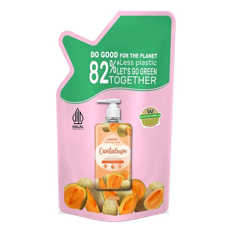 Cantaloupe Cream Refill Hand Wash 400ml - Sabun Cuci Tangan