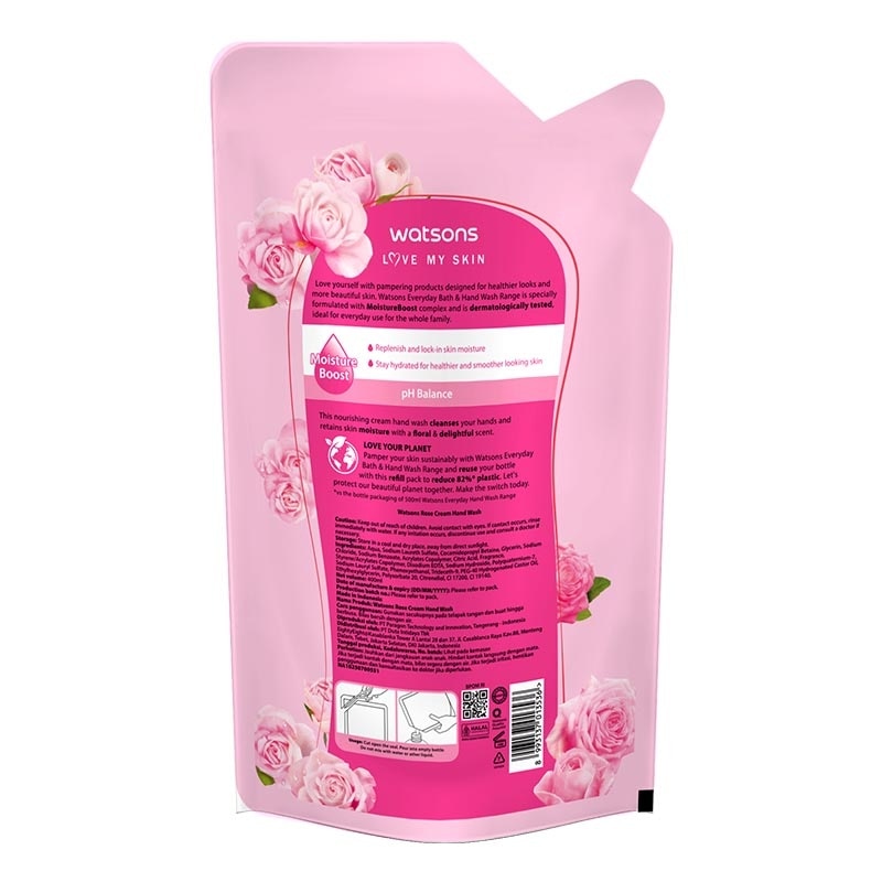 Rose Cream Refill Hand Wash 400ml - Sabun Cuci Tangan