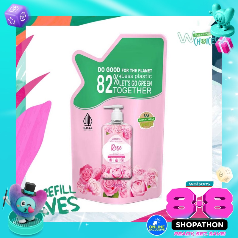 Rose Cream Refill Hand Wash 400ml - Sabun Cuci Tangan image