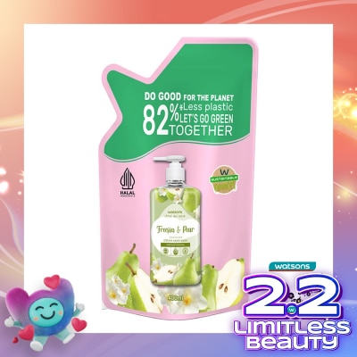 WATSONS Fresia & Pear Scented Cream Hand Wash Refill 400ml