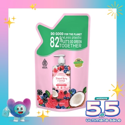 WATSONS - Tropical Berry & Coconut Scented Cream Hand Wash Refill 400ml