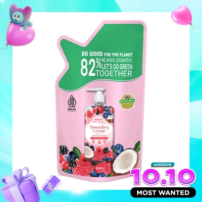 WATSONS COLLECTION Tropical Berry & Coconut Scented Cream Hand Wash Refill 400ml image