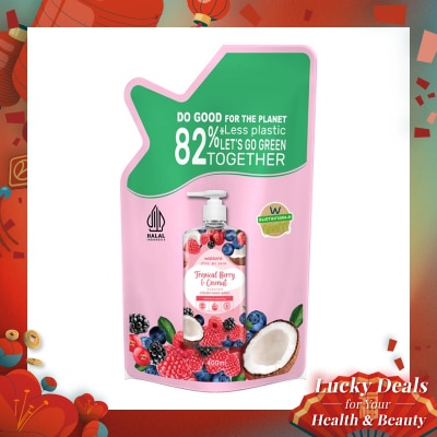 WATSONS Tropical Berry & Coconut Scented Cream Hand Wash Refill 400ml