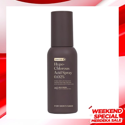 FOR SKIN'S SAKE For Skin's Sake Hypochlorous Acid Spray 0.02% 100ml - Perlindungan untuk Kulit Berjerawat & Iritasi