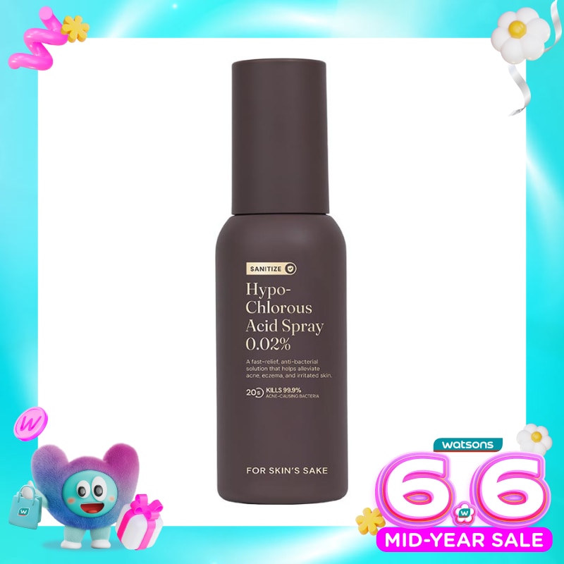 For Skin's Sake Hypochlorous Acid Spray 0.02% 100ml - Perlindungan untuk Kulit Berjerawat & Iritasi