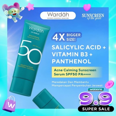 WARDAH - UV Shield Acne Calming Sunscreen Serum SPF 50 PA++++ 100ml image