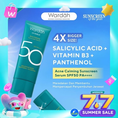 WARDAH - UV Shield Acne Calming Sunscreen Serum SPF 50 PA++++ 100ml