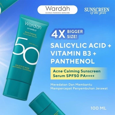 WARDAH Wardah UV Shield Acne Calming Sunscreen Serum SPF 50 PA++++ 100ml