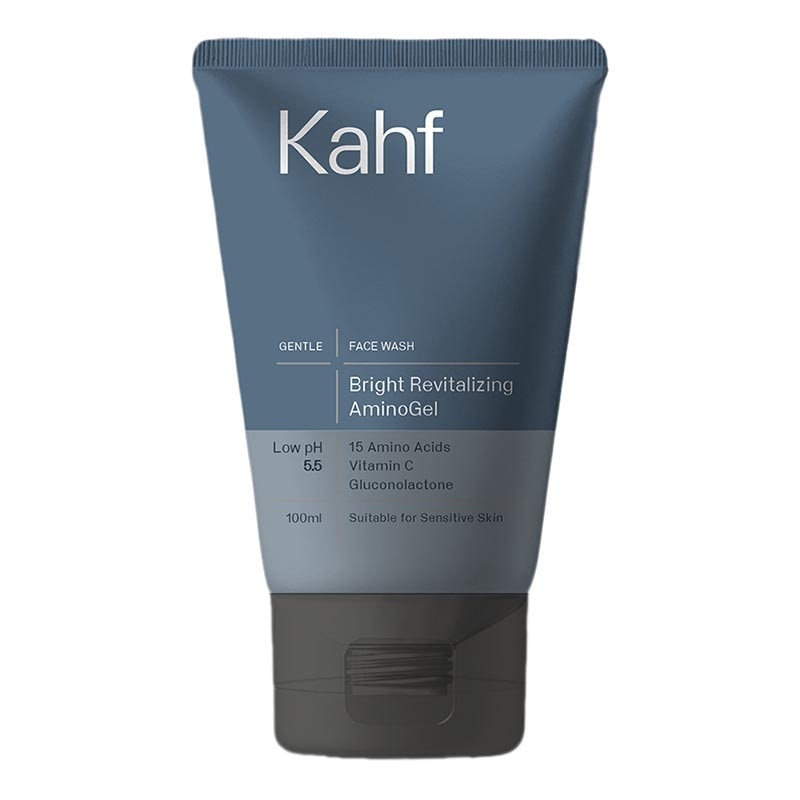 Kahf Bright Revitalizing Amino Gel Face Wash 100ml - Sabun Cuci Muka Pria