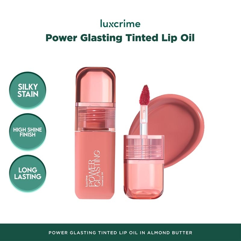 Luxcrime Power Glasting Tinted Lip Oil - Almond Butter 3g