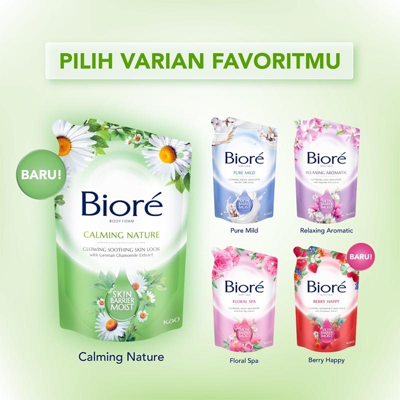 Body Foam Sabun Mandi Cair Calming Nature Pouch 800ml