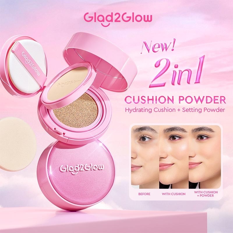 Glad2Glow 2-In-1 Perfect Pair Cushion Powder 02 Praline