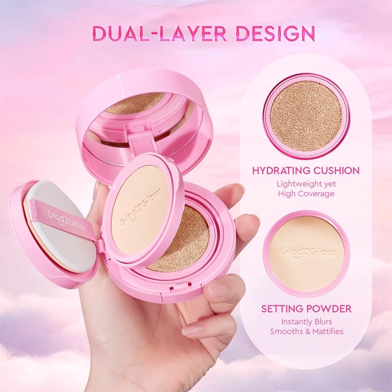 Glad2Glow 2-In-1 Perfect Pair Cushion Powder 02 Praline