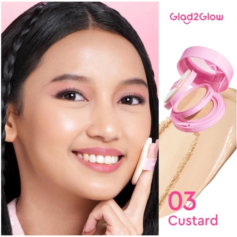 Glad2Glow 2-In-1 Perfect Pair Cushion Powder 03 Custard