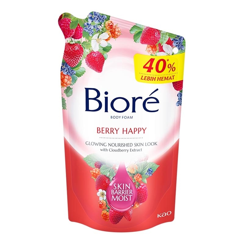 Body Foam Sabun Mandi Cair Berry Happy Pouch 800ml