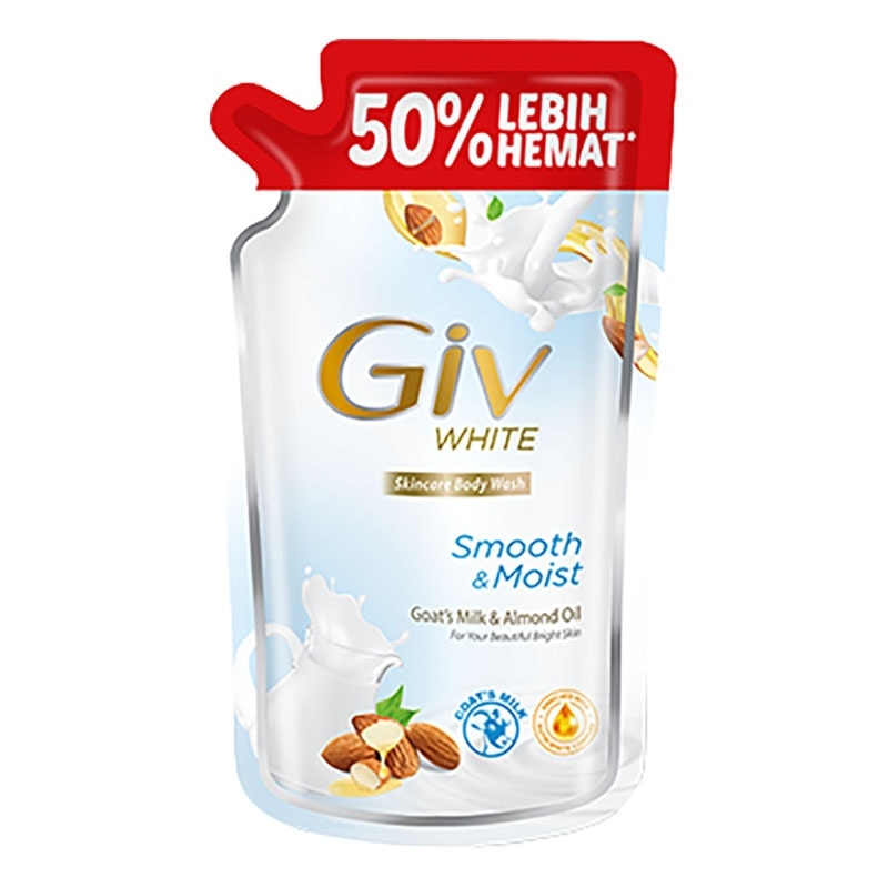 White Sabun Mandi Cair Goats Milk & Almond 800ml