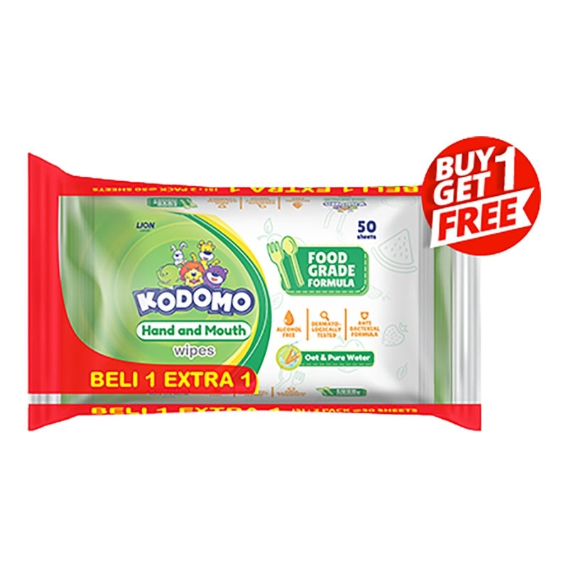 Hand & Mouth Wipes Oat & Pure Water 50'S