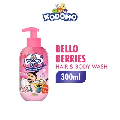 KODOMO - Kids Minion 2in1 Hair & Body Wash Pink Bello Berries 300ml