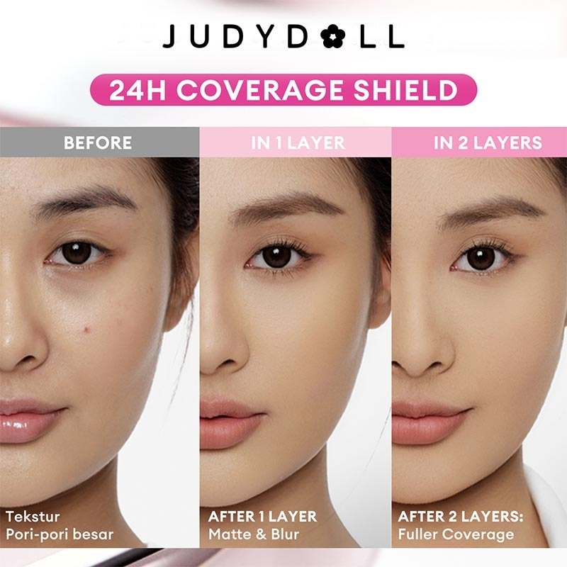 Judydoll Peach Skin Matte 2-Way Cake - Light 14g