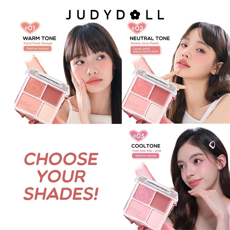 Judydoll Blush & Highlighter Palette 02 9g