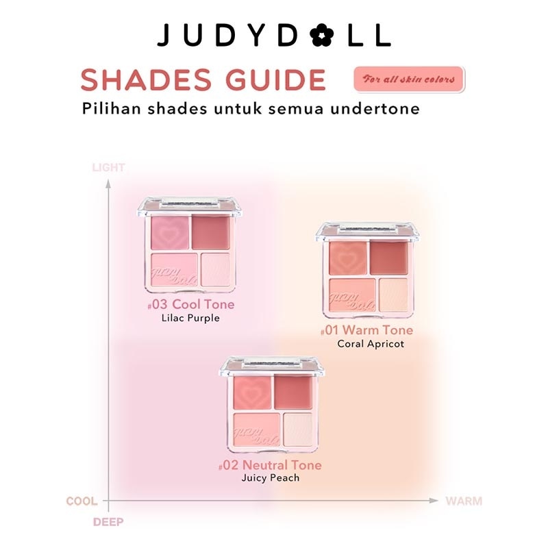 Judydoll Blush & Highlighter Palette 02 9g
