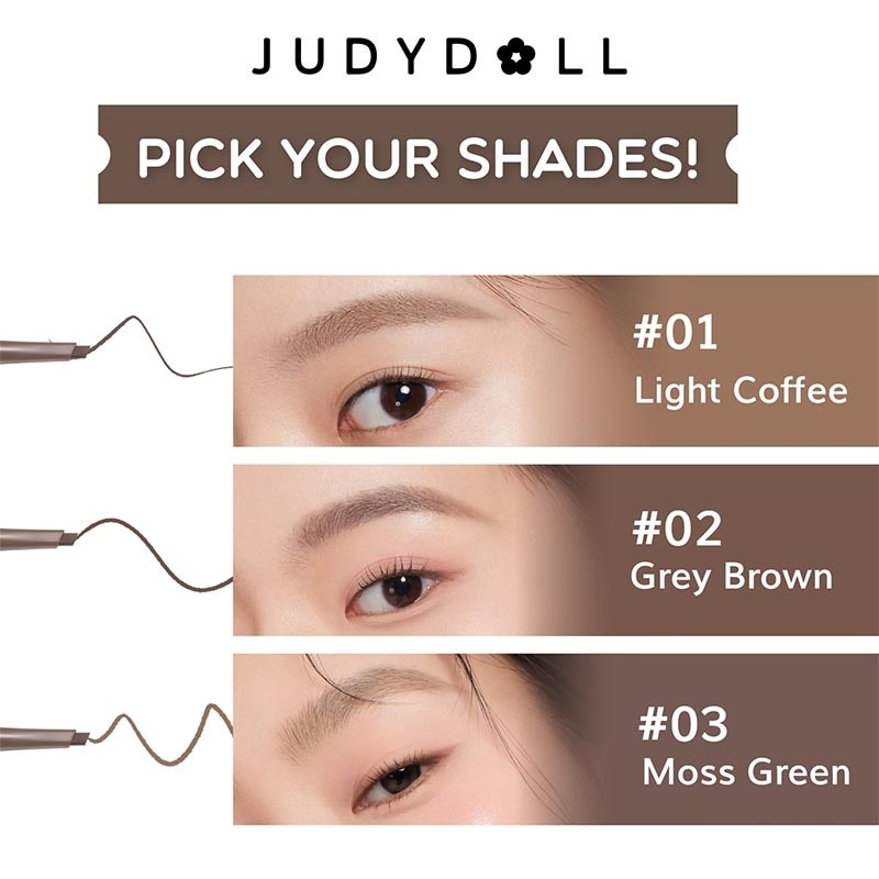 Judydoll Long-Lasting Eyebrow Gel Pencil #01 Light Brown 0.15g