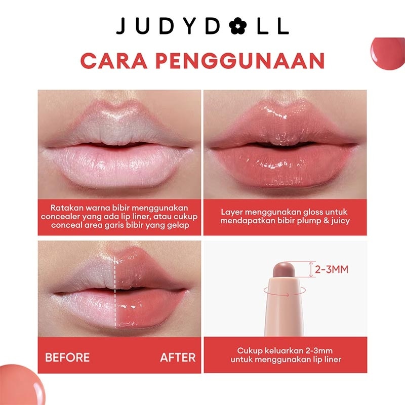 Judydoll Lip Liner And Gloss Duo C01 10g