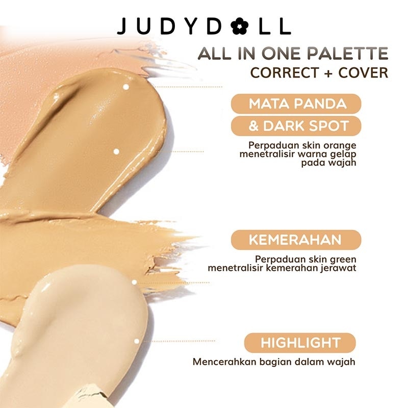 Judydoll Traceless Cloud-Touch Concealer Palette #02 Fair 6g