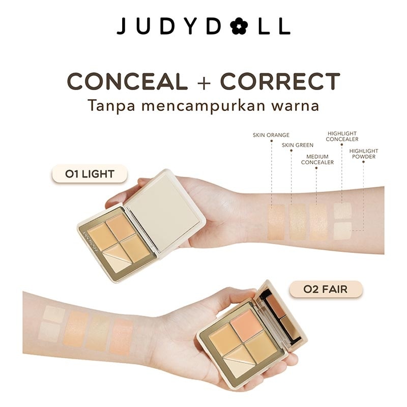 Judydoll Traceless Cloud-Touch Concealer Palette #02 Fair 6g