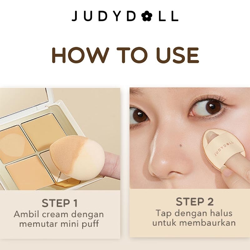 Judydoll Traceless Cloud-Touch Concealer Palette #02 Fair 6g
