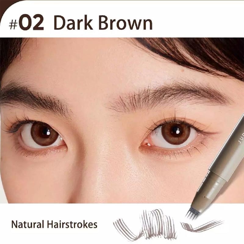 Judydoll Liquid Eyebrow Pen #02 Dark Brown 1.8ml