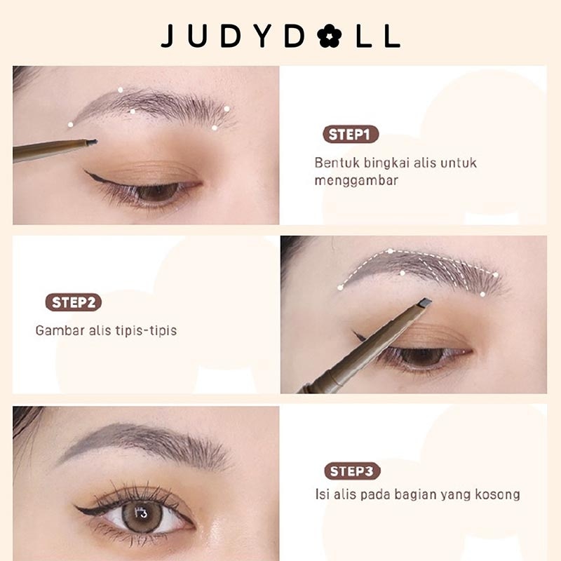 Judydoll Triangular Eyebrow Pencil #01 Grey Brown 0.08g