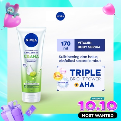 NIVEA Nivea Body Serum Extra Bright C&AHA Skin Renewal 170ml image