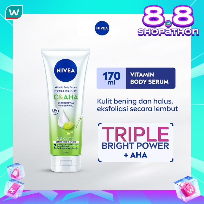 Nivea Body Serum Extra Bright C&AHA Skin Renewal 170ml