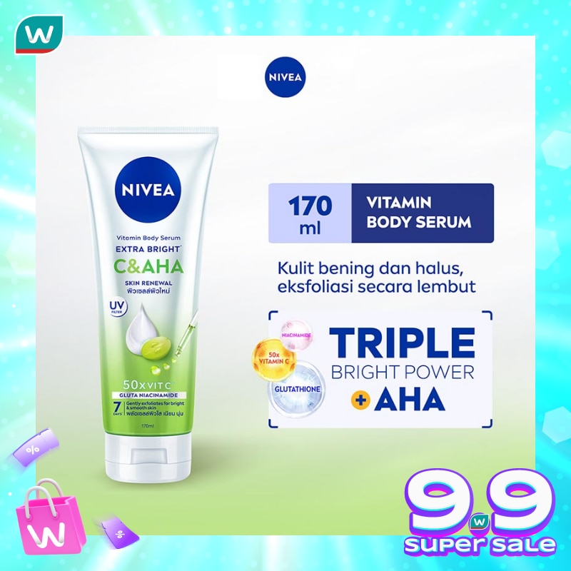 Nivea Body Serum Extra Bright C&AHA Skin Renewal 170ml
