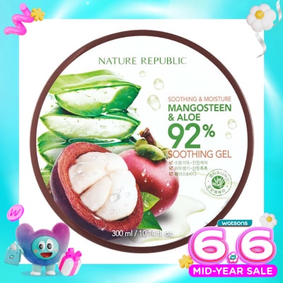 NATURE REPUBLIC - Nature Republic Soothing & Moisture Mangosteen Aloe 92% Soothing Gel 300ml